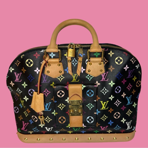 Louis Vuitton Black Multicolor Alma GM - Picture 2 of 16